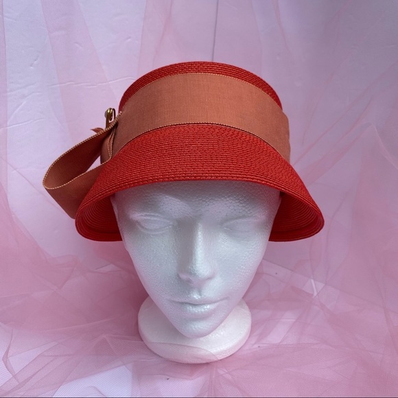 Vintage Orange Bucket Cloche Hat - Picture 2 of 9